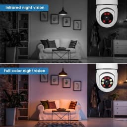 ICSEE E27 Wifi Bulb Camera 4MP Wifi PTZ Colorful Night Vision Two Way Audio Baby Monitor Auto Tracking Home Security CCTV Camera