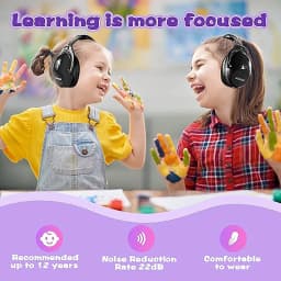ZOHAN Kids Noise Reducing Earmuff Safety Hearing Protection Headphone for Autism Children Foldable EarCups Passive Defender 25dB