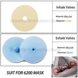 5-10pcs 6889 6895 6893 Inhale Valves Exhale Valves Silica Gel 6200 Mask Accessories Replace For 6200/7502/6800 Respirator