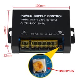 DC12V 3A 5A Output 110-240V AC Access Control Power Supply Controller Switch Adapter For Home Door Locks Video Intercom System