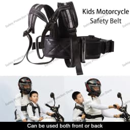 Kids Motorcycle Safety Belt Child Adjustable Reflective Rear Seat Grab Handle Strap Motorcycle Breathable Harness Anti-Drop