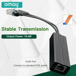 Standard POE Splitter 48V to 5V 12V 1.2A 2A Micro USB Type-C 100M/1000M POE Camera Injector Power Supply
