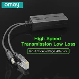 Standard POE Splitter 48V to 5V 12V 1.2A 2A Micro USB Type-C 100M/1000M POE Camera Injector Power Supply