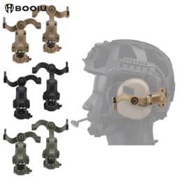BOOIU Tactical Headset Holder Fast Helmet Rail Mount Adapter Multi-Angle Rotation Pickup Headphone Bracket OPS CORE ARC/Wendy
