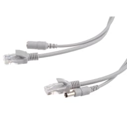 IP Camera Cable 5M/10M/15M/20M/30M Ethernet Cable CAT5/CAT-5e RJ45 + DC Power Gray Cables for Network Camera NVR CCTV System