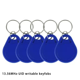 100PCS 13.56MHz RFID UID Changeable Keyfobs Mif 1k S50 Block 0 Sector Writable RFID IC Keychains Tags CUID Clone Access Control