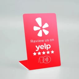 Review Us On Yelp Digital NFC Stand Display - Smart Tap Card for Reputation Management