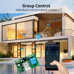 Zigbee Dry Contact Smart Switch 1/2CH Garage Door Opener Din Rail Relay Board RF433 Module 12V 24V 230V Works with Tuya Alexa