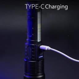 High Strong Power Led Flashlights Tactical Torch with Display Light Pen Clip USB Charging Camping Fishing Emergency Zoom Lantern