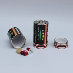 Sight Secret Hidden Storage Compartment Empty Dry Cell Battery Travel Diversion Stash Safe Container Hide Cash Ring Necklace