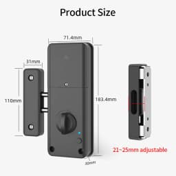 TTLOCK Smart Lock APP Keyless Keypad Kits with Remote Control Unlock Invisible Electric Bolt Wooden Door Conceal Motor Lock Kit