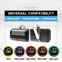 Universal 891LM Garage Door Opener Remote Security+ 2.0 MyQ Yellow Learn Button Replacement Garage Door Remote