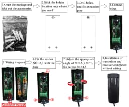 12m Garage Sliding Door Gate Opener Barrier Gate Safety Beam Sensor/Battery Power Infrared Photocell Gate & Door Sensor