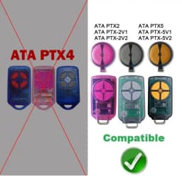 Gate Remote Control For ATA PTX5 PTX-5v1 PTX-5 GDO Rolling Code Command 433MHZ Wireless Handheld Garage Door Opener Transmitter