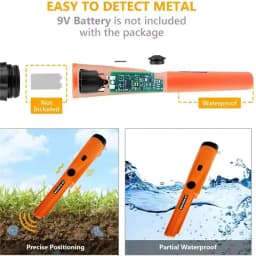 High-efficiency Handheld Metal Detector Waterproof Pointer Needle Tip Detection Metal Coin Gold Detection Rod Anti-loss Bracelet