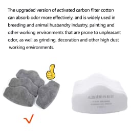 New 3701 Activated Carbon Particle Filter Cotton Fit For 8016/3200 Dust Mask Respirator Spray Paint Mining Carpenter Polishing