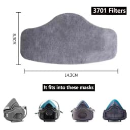 New 3701 Activated Carbon Particle Filter Cotton Fit For 8016/3200 Dust Mask Respirator Spray Paint Mining Carpenter Polishing