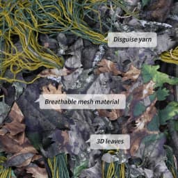 JOAXOR Ghillie Suit Gilly Hunting Suits Pants 3D Leaf Camo Camouflage Coveralls Youth Adult Lightweight Clothes