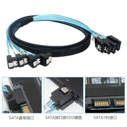 0.5m/1m Right Angle SATA 3.0 Cable 12Gbps SAS SATA Data Cable for NAS HDD SSD RAID CD DVD Drive