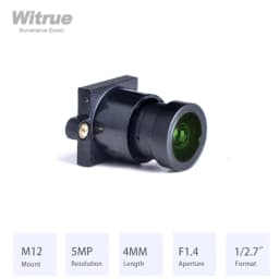 Witrue Starlight Lens M12 * P0.5 Mount HD 5MP 4MM Aperture F1.4 Format 1/2.7" for Surveillance Camera CCTV Accessoies
