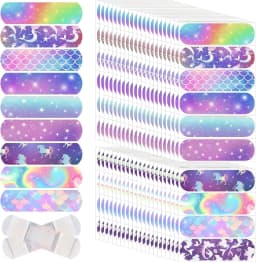 10pcs PE Waterproof Breathable Cartoon Band Aid for Children Cute Cartoon Sticker Plaster Color Elastic Bandage