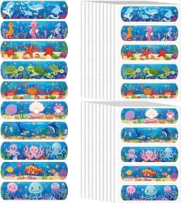 10pcs PE Waterproof Breathable Cartoon Band Aid for Children Cute Cartoon Sticker Plaster Color Elastic Bandage