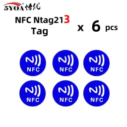 6pcs NFC Ntag213 Ntag215 Ntag216 TAG Sticker 213 13.56MHz Universal Label RFID Token Patrol Ultralight for Amiibo Etc