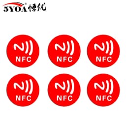 6pcs NFC Ntag213 Ntag215 Ntag216 TAG Sticker 213 13.56MHz Universal Label RFID Token Patrol Ultralight for Amiibo Etc