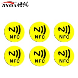 6pcs NFC Ntag213 Ntag215 Ntag216 TAG Sticker 213 13.56MHz Universal Label RFID Token Patrol Ultralight for Amiibo Etc