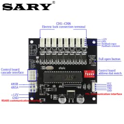RS485 serial communication electric lock control board  intelligent vending machine locker door multi-channel control board