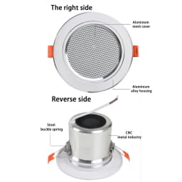 3 Inch 10W Ceiling Speaker Background Music System Bathroom Moisture-proof Aluminum Fashion Good Sound Quality Loundspeaker Z356