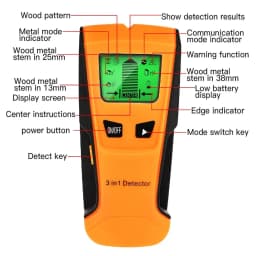 Wall Scanner Pipe Finder Pipe Wire Detector Live Wire Gadgets Detect Wall Electric Box Finder Digital 3 In 1 Sensor Wall Scanner