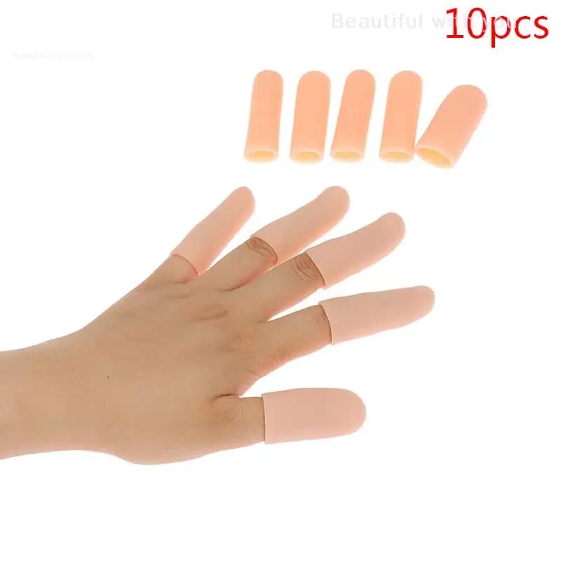10pcs/set Silicone Gel Tube Hand Bandage Finger Protector Pain Relief Thumb Cap