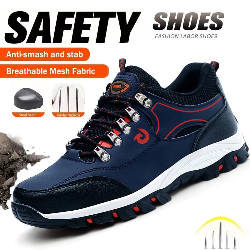 Men Work Safety Shoe Boots Steel Toe Security Protection Shoes Anti-Smash Anti-puncture Constrcution Shoes Man Work Boots