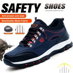 Men Work Safety Shoe Boots Steel Toe Security Protection Shoes Anti-Smash Anti-puncture Constrcution Shoes Man Work Boots