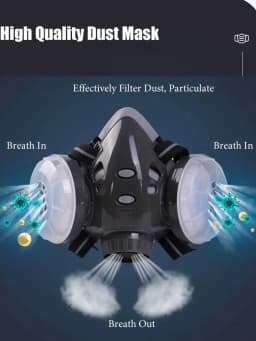 New Respirator Reusable Half Face Dust Dual Filter Dust-proof Mask Safety Work Filter For Work Safety Carpenter Daily Protection
