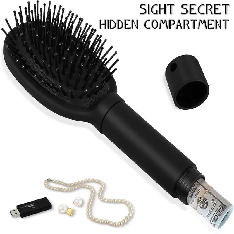 Creative Sight Secret Hair Comb Hidden Storage Compartment Travel Diversion Stash Safe Container Hide Cash Ring Necklace Key