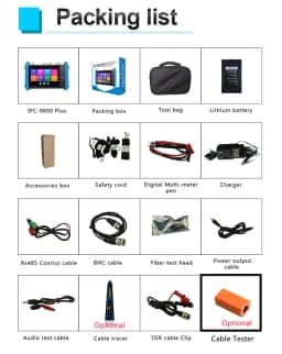 IPC-9800MOVTADHS Pro IPC Tester Support 8K IPC Camera And VGA 8MP AHD CVI TVI Test Wifi PTZ Cable Tester HDMI PoE CCTV Tester
