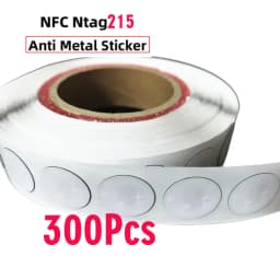 10Pc RFID Label Anti-Metal Ntag215 Tag on-Metal NFC Stickers Rewritable Sticker NFC Tag for All NFC-Enabled Cell Phones Devices