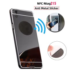 10Pc RFID Label Anti-Metal Ntag215 Tag on-Metal NFC Stickers Rewritable Sticker NFC Tag for All NFC-Enabled Cell Phones Devices