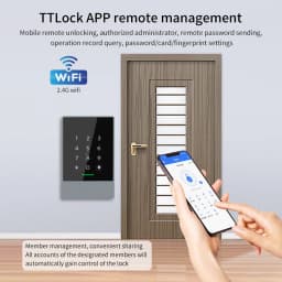 NFC 2.4GHz WiFi+Bluetooth TTLOCK APP Access Control Rfid Keypad Metal Waterproof Door Lock Opener Outdoor Door Entry Keyboard