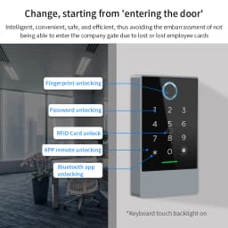 NFC 2.4GHz WiFi+Bluetooth TTLOCK APP Access Control Rfid Keypad Metal Waterproof Door Lock Opener Outdoor Door Entry Keyboard