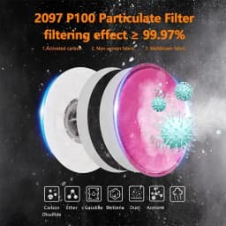 6200 2097 Filter Goggles Half Face Reusable Respirator Mask Epoxy Dust Paint Organic Vapor Welding Wooding