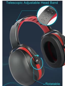 Adjustable Anti-Noise Head Earmuff SNR-35dB Noise Reduction Ear Protector For Work Study Shooting Woodwork Hearing Protection