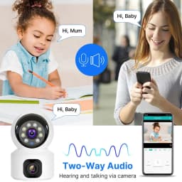 V380 Pro Dual Lens 8MP Wireless Camera WIFI Home Smart Protection Wireless CCTV Indoor Camera Two Way Audio
