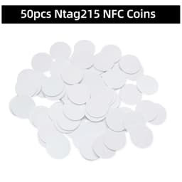 50/10/50pcs NFC Ntag215 Ntag213 216 213 Coin TAG Key 13.56MHz 215 Card Label RFID Ultralight Labels 25 mm diameter Round