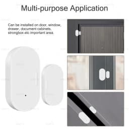 Ewelink Zigbee Door Sensor Wireless Magnetic Window Open Closed Alarm Detector Works With Zigbee2MQTT Alexa Google Need Gateway