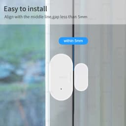 Ewelink Zigbee Door Sensor Wireless Magnetic Window Open Closed Alarm Detector Works With Zigbee2MQTT Alexa Google Need Gateway