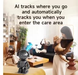 5MP PTZ WIFI IP Camera Wireless Home Security Robot Camera 360° Two Way Audio Auto Tracking Invisible Lens Indoor Baby Monitor