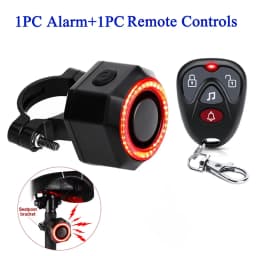 Awapow Bicycle Alarm Remote Control Bike Anti Theft Vibration Alarm 110dB Motorcycle Bicycle Detector USB Rechargeable